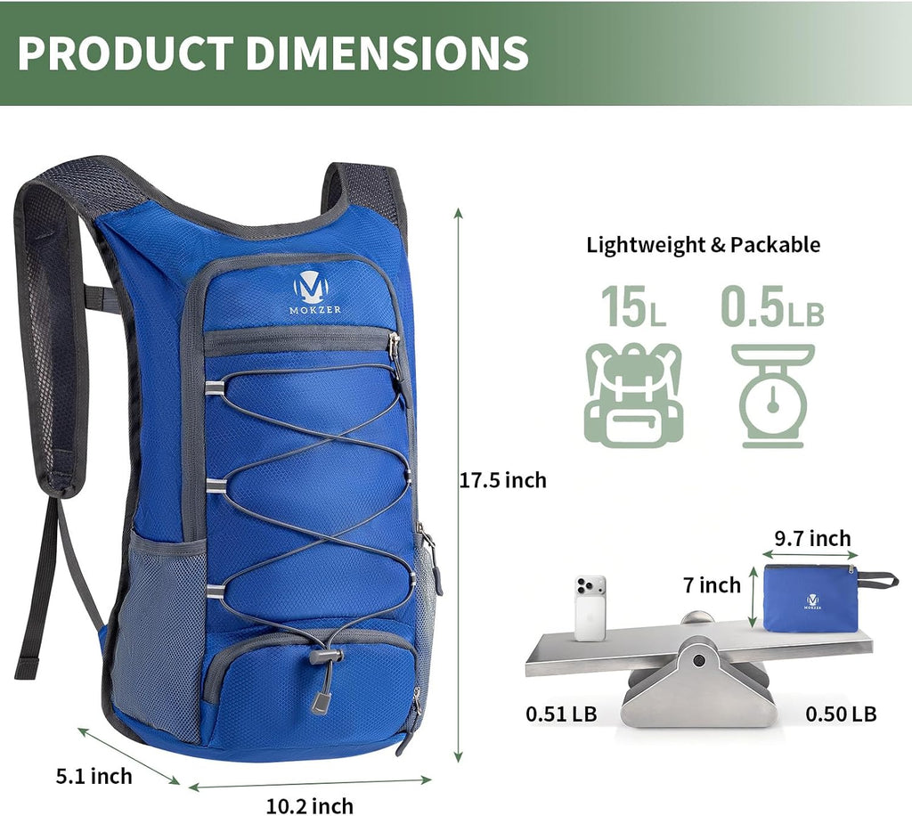 15L Small Hiking Backpack for Women Men Foldable Packable Backpack Ultralight Daypack for Travel Camping Hiking Outdoor
