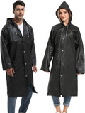 2PCS Borogo Rain Coats for Adults - Reusable Rain Jackets for Men & Women