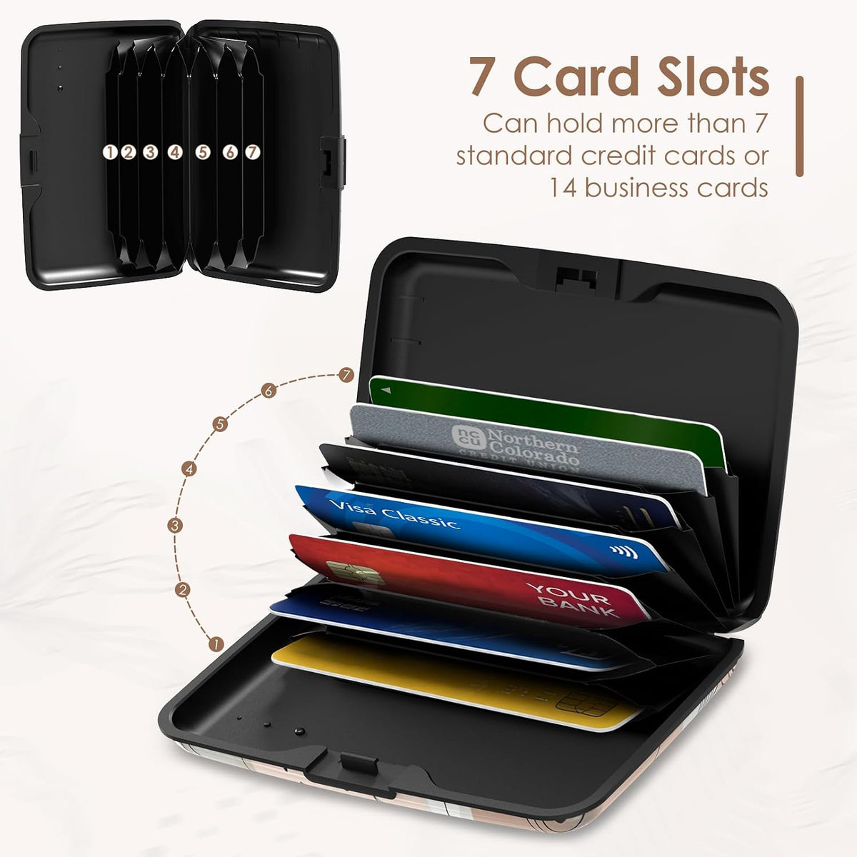 RFID Blocking Credit Cards Holder Mini Metal Business Card Case