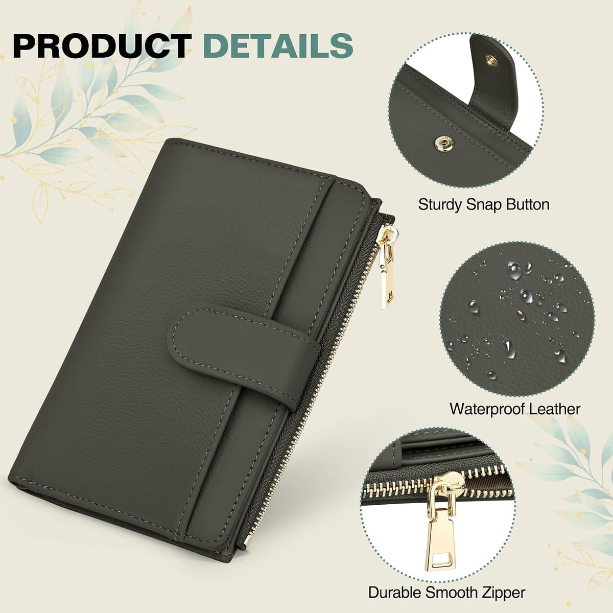 RFID Passport Holder for Travel, Leather Passport Cover Travel Wallet