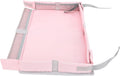 RiToEasysports Foldable Travel Tray Cover, Multifunctional Airplane Table Organizer with Toy Storage Bag for Kids Adults Planes Trains (Pink)