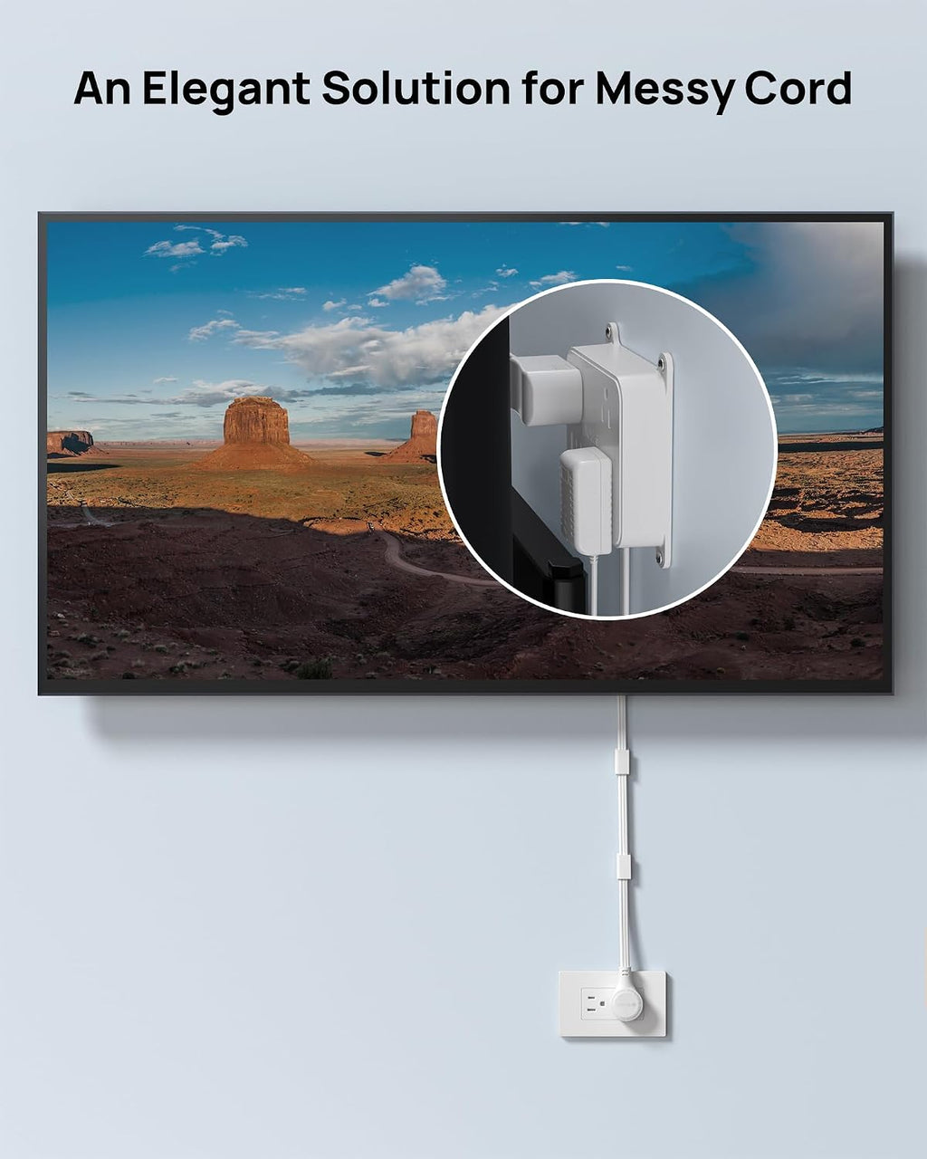 TROND Flat Power Strip with 360° Rotating Plug