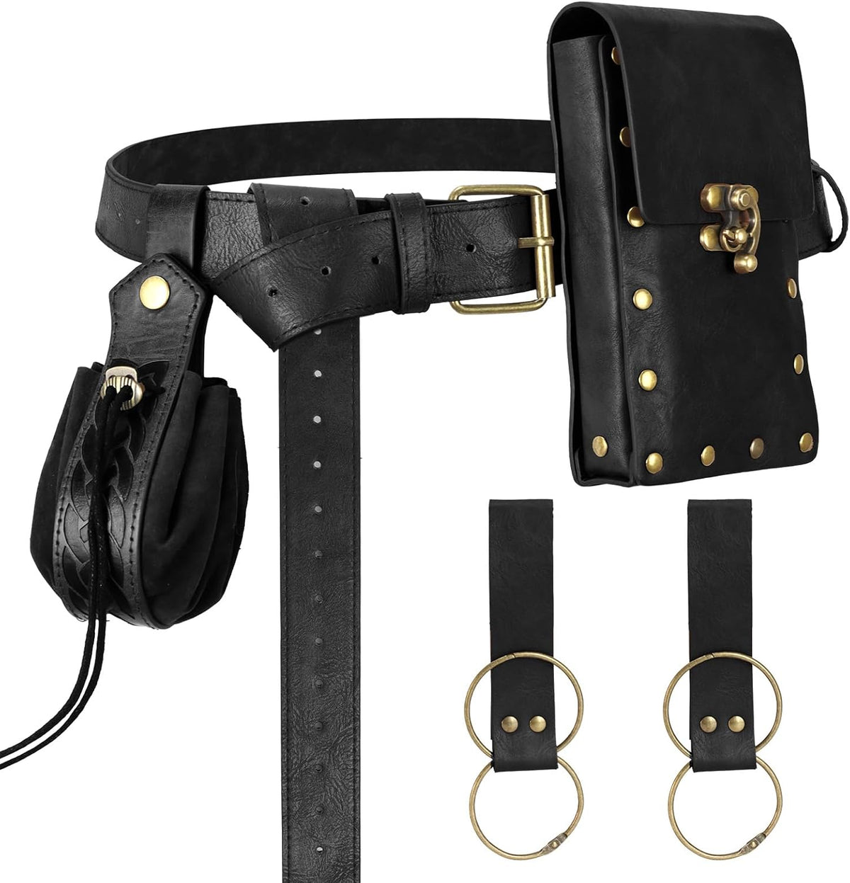 Renaissance Belt Pouch Medieval Pirate Costume Accessories Set for Cosplay