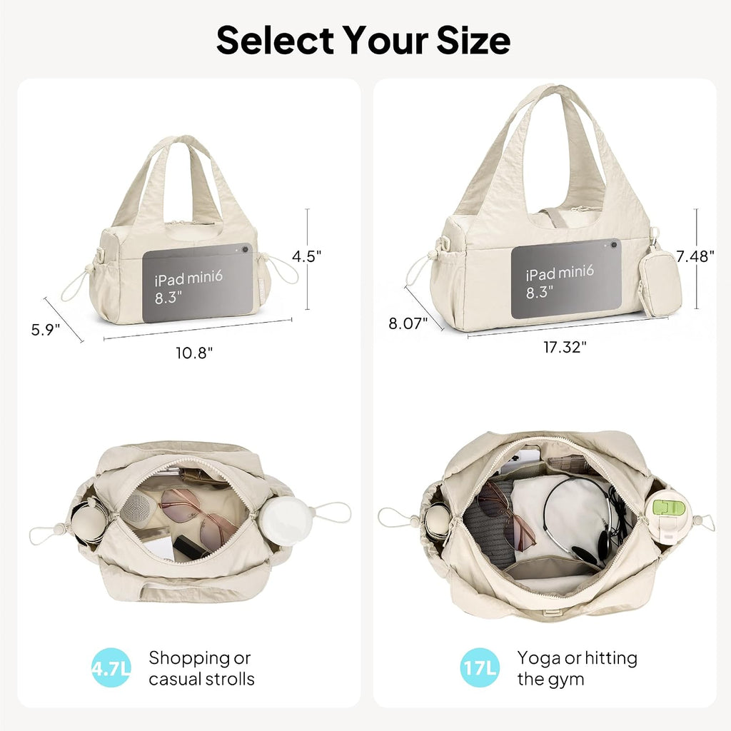TOPEAST Gym Bag for Women with Yoga Mat Holder Mini Gym Bags Sports Dance Workout Yoga Bag