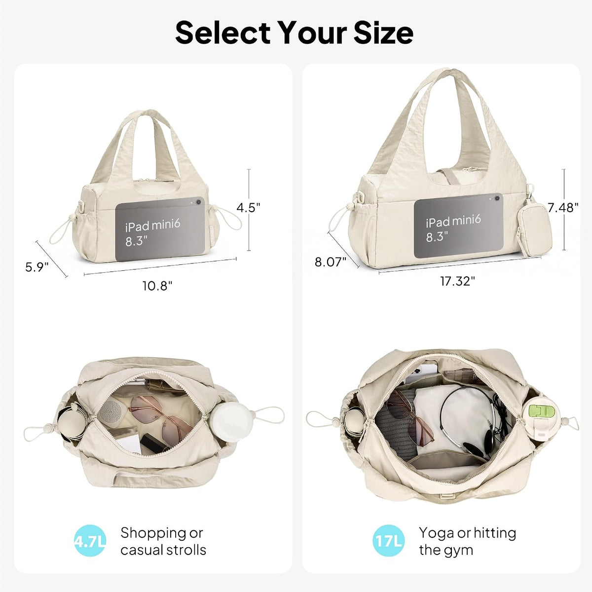 TOPEAST Gym Bag for Women with Yoga Mat Holder Mini Gym Bags Sports Dance Workout Yoga Bag