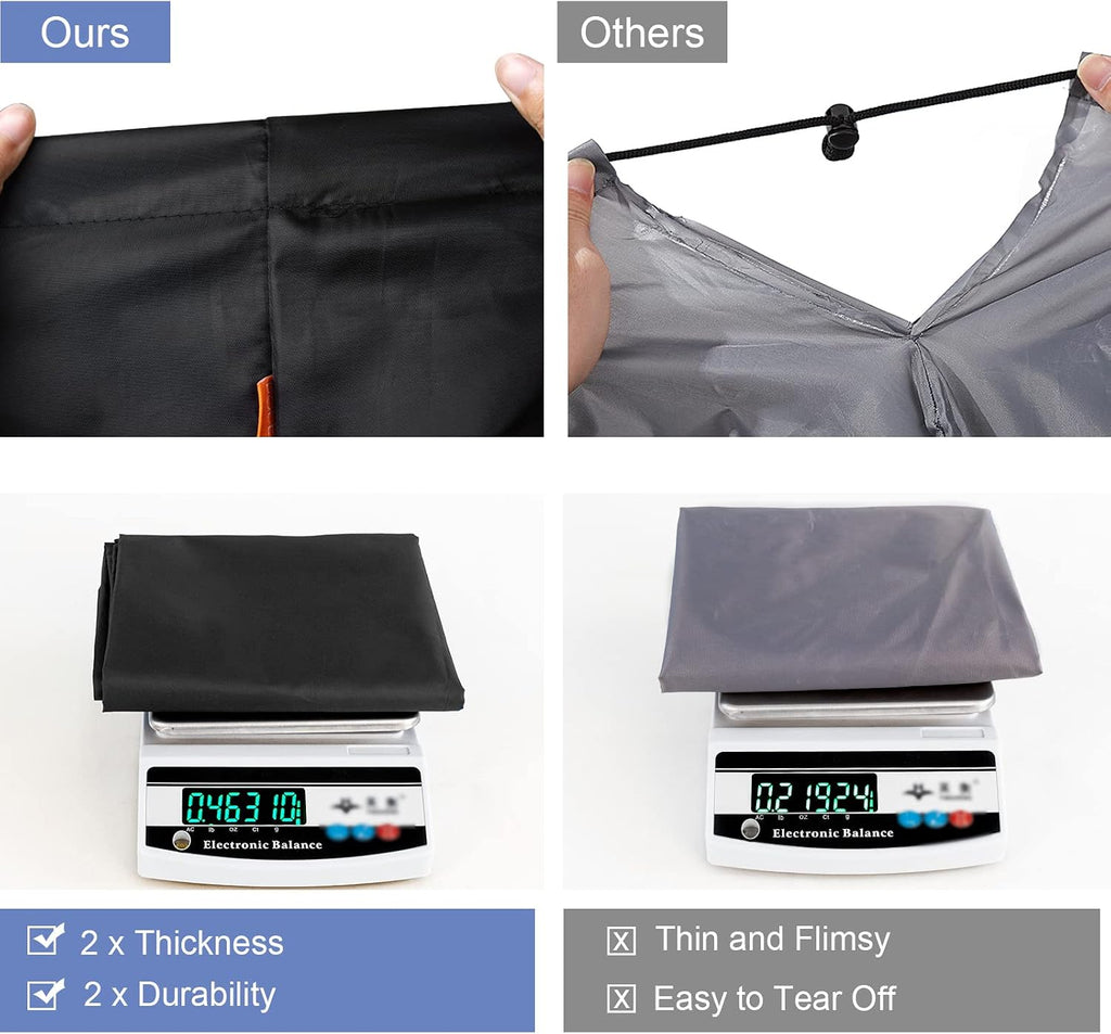 Polecasa Extra Heavy Duty X-Large Laundry Bag with Handles, Black, 28x36"