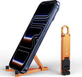 Portable Foldable Pocket Phone Stand with Keychain for Desk Travel（Orange）