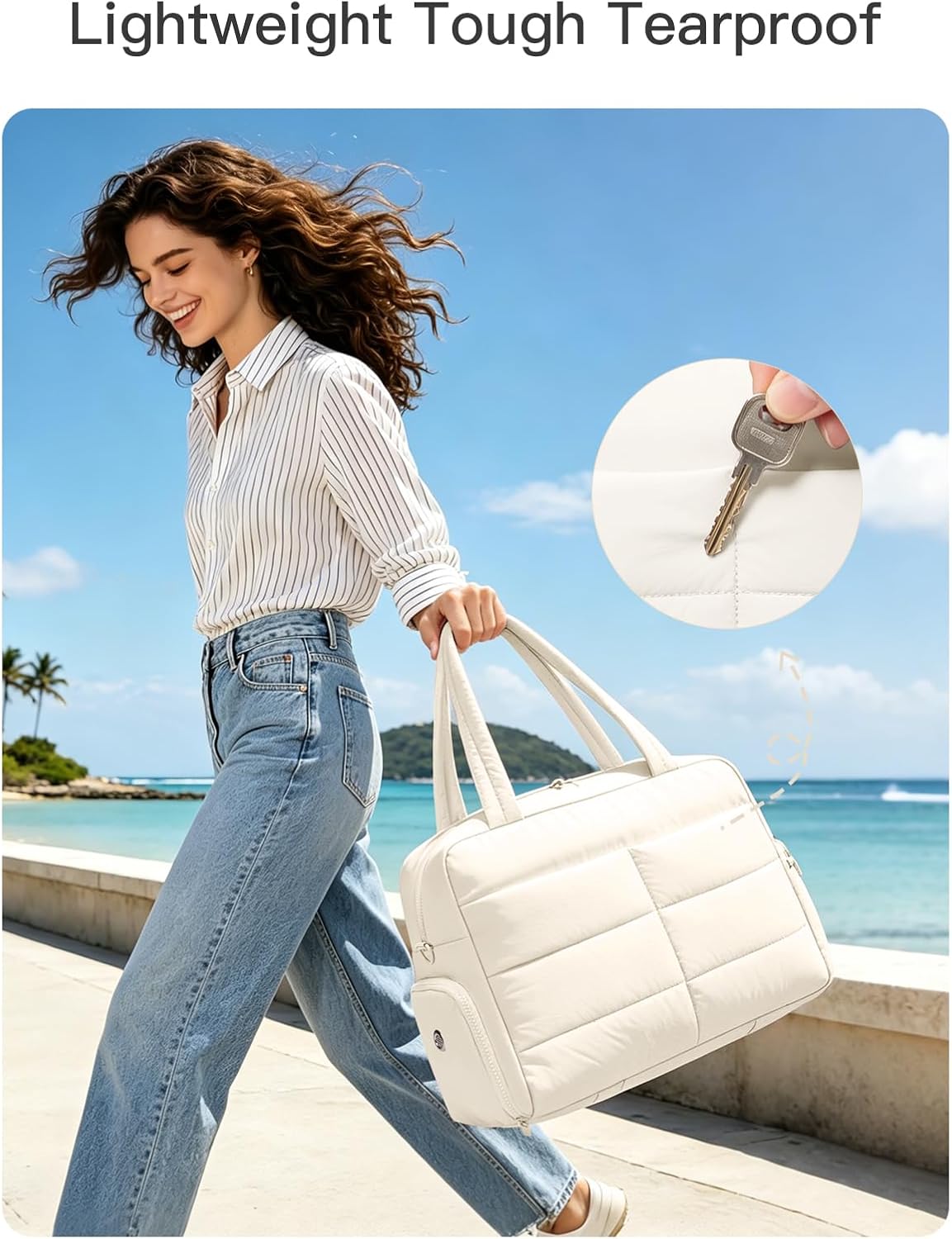 Gitus Travel Duffle Bag for Women Puffer Weekender Bags Carry on Gym Bag