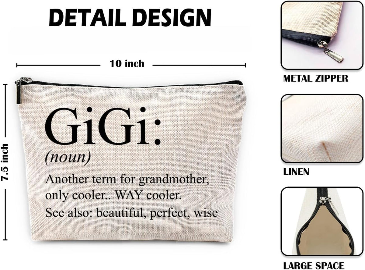 Sufamb Gigi Grandma Makeup Bag - Gigi Gifts for Grandma's Birthday or Mother's Day
