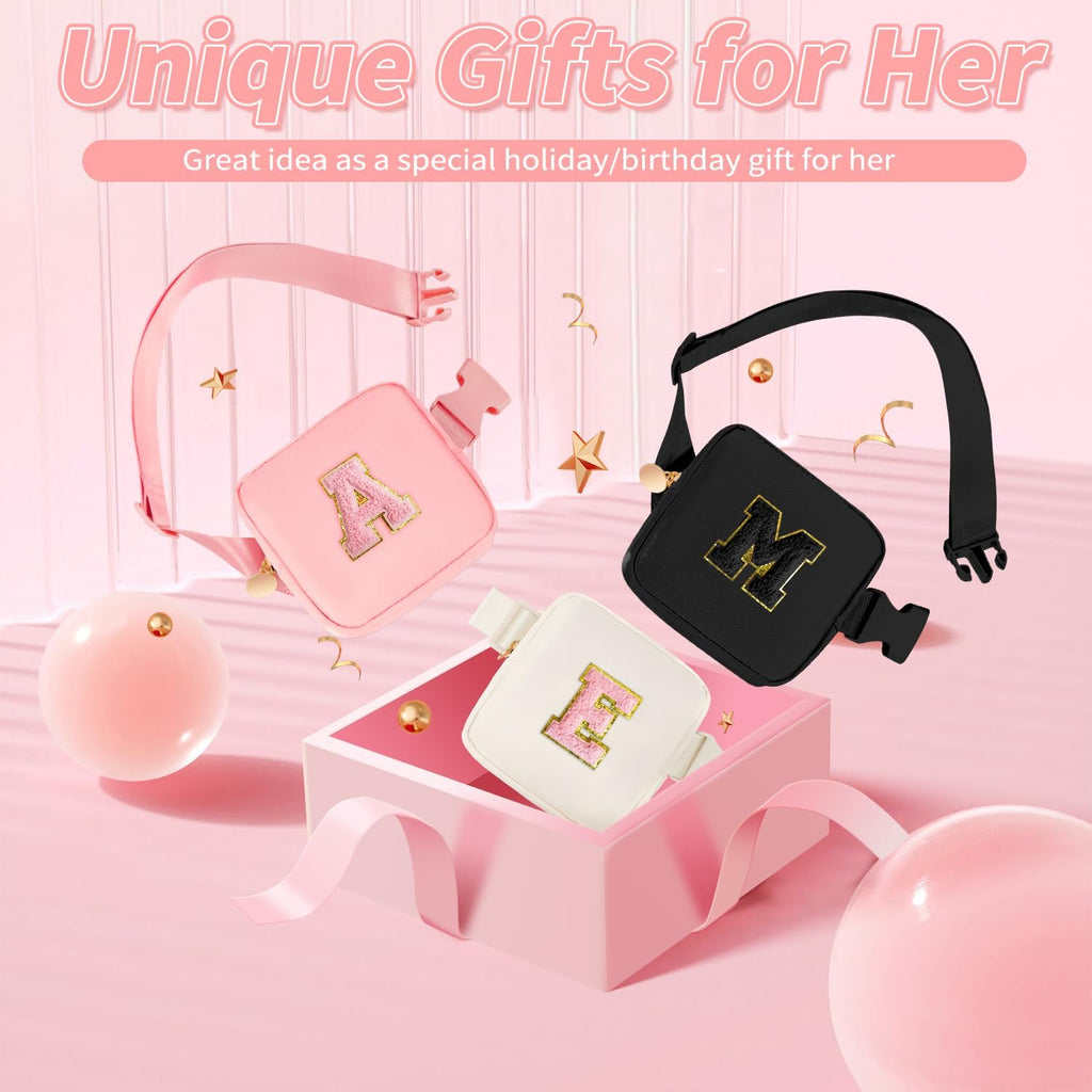 Uygafly Gifts for Girls Kids Toddler,Initial Fanny Pack Purse Peach,G