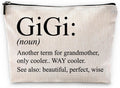 Sufamb Gigi Grandma Makeup Bag - Gigi Gifts for Grandma's Birthday or Mother's Day