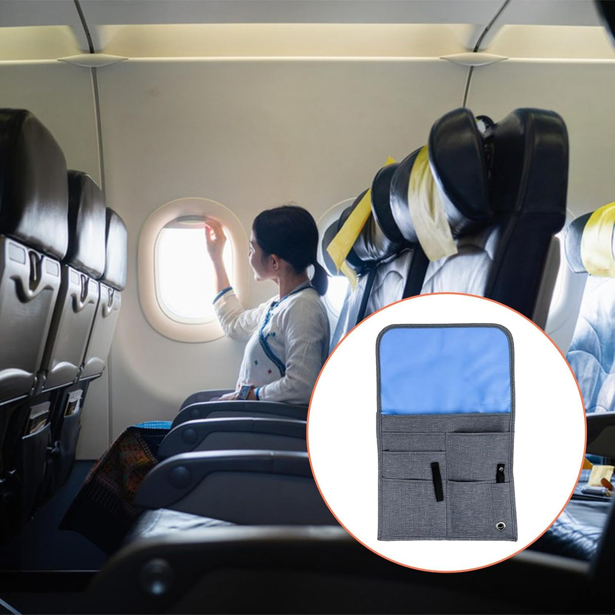 Airplane Seatback Organizer Travel Essential for Personal Items Magazines