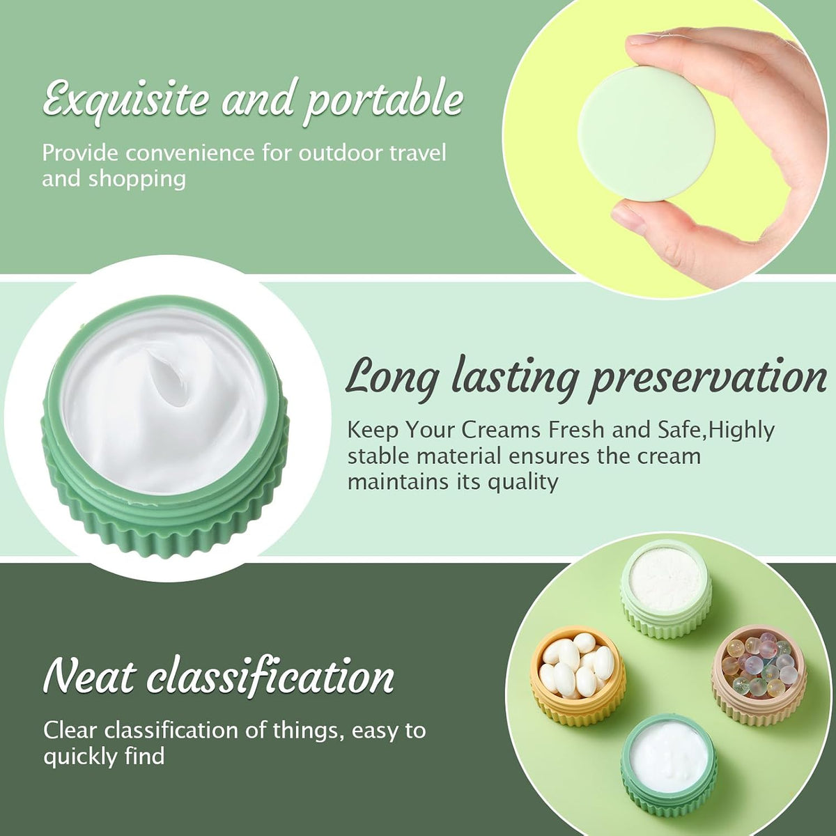 Maxcheck 8 Pcs 0.68oz Small Travel Containers for Toiletry, Fresh Color