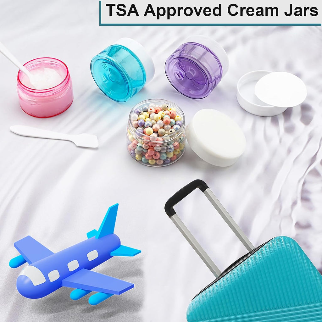 Cosywell Travel Jars Containers 1oz 4 Pack Cream Jars for Toiletries