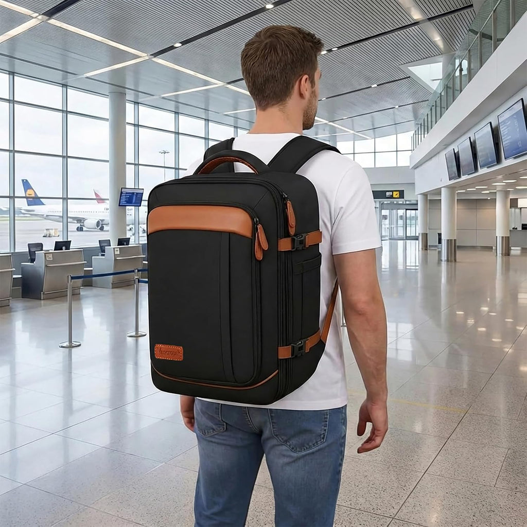 Vancropak 40L Travel Backpack for Men, Flight Approved Carry on Backpack