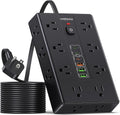 Surge Protector Power Strip with 16 AC Outlets 6 USB Ports(3 Type C)
