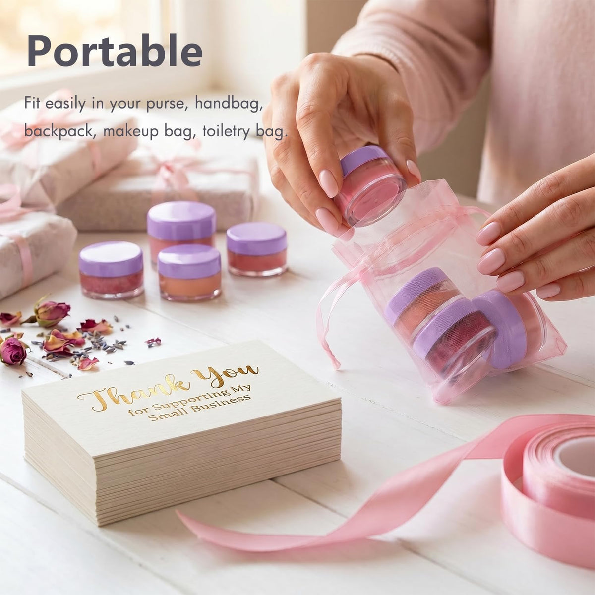5 Gram Sample Containers 25 Count Small Travel Containers with Lids
