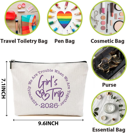 1-4 Pcs Makeup Bag - Girls Trip & Weekend Gifts, Friendship & Bride Gifts