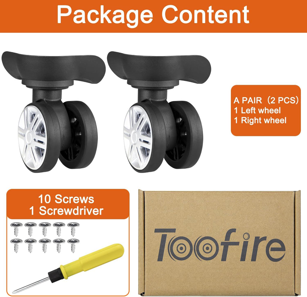 Wheels for Swiss Gear Luggage, Replacement Kit for Spinner Suitcase(A03)