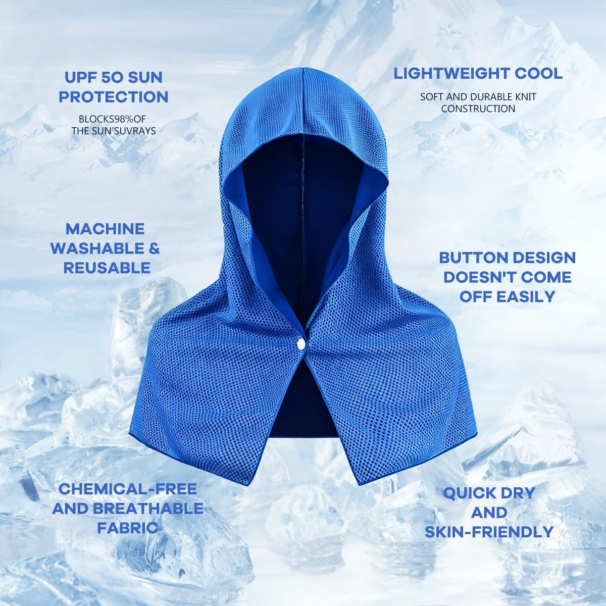 (2PCS) Sports Towel, Instant Cooling Towel, Quick Dry Travel Towel, Ice Sports Hat, Quick Dry Microfiber, Cooler Heat Relief Towel, Microfiber, Instant Cooling for Sport, Gym, Camping