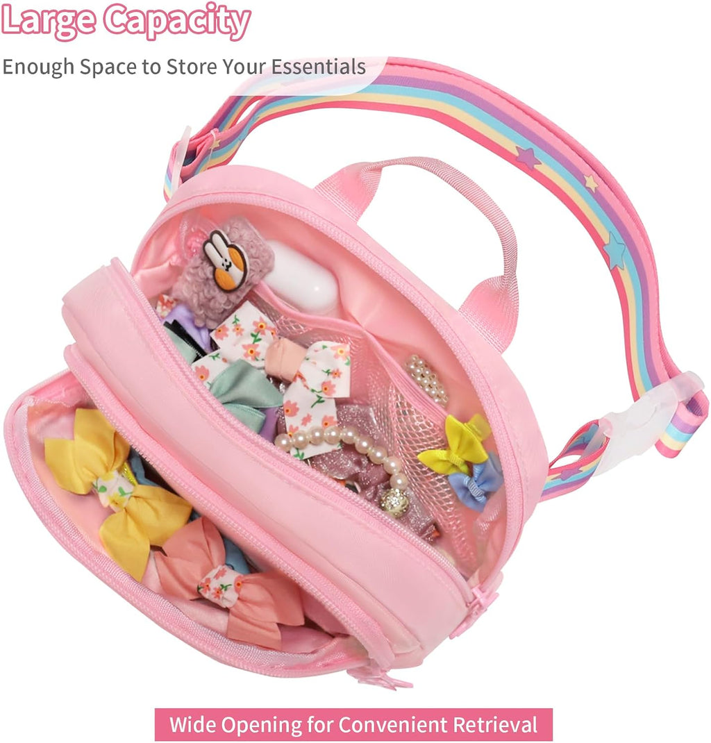 Fanny Pack for Girls, Cute Purse for Girls Teens Crossbody Bag for Kids Belt Bag With 2 Compartments Trendy Stuff Graduation Birthday Gifts for 4 5 6 7 8 9 10 11 12 13 Years Old Initial M-Pink
