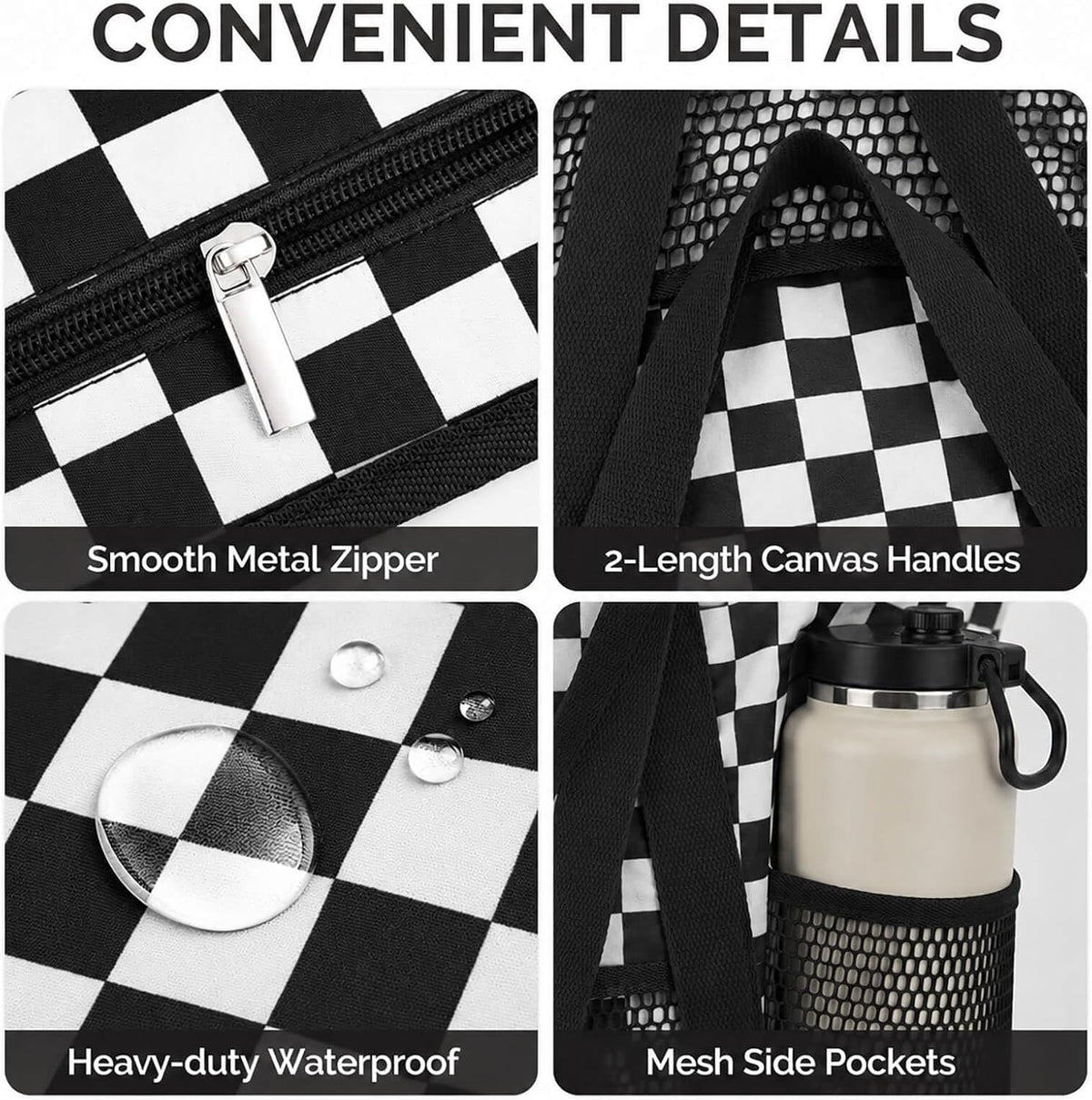 Beach Bags Waterproof Sandproof Mesh Tote – Foldable