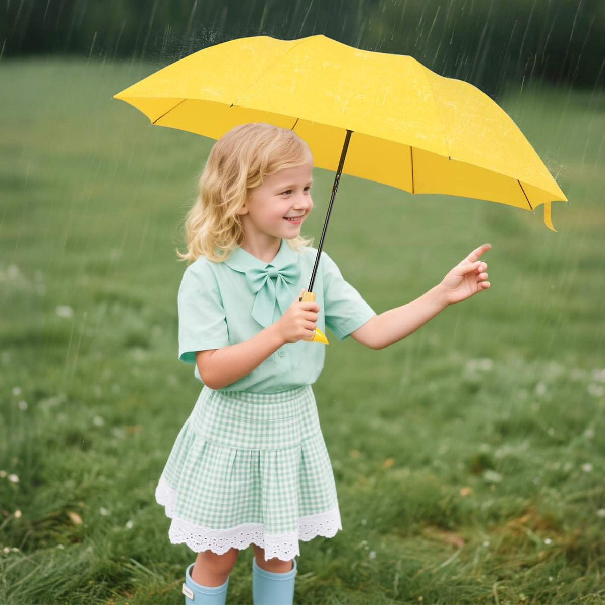 Duck Umbrella Travel Size Cute Compact Portable Waterproof for Kids Gifts