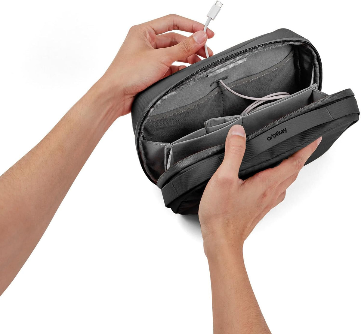 Orbitkey 2-in-1 Tech Accessory Pouch - Graphite