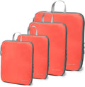 (Not Made In China) Packing Cubes For Travel Compression, Expandable Luggage Organizers for Suitcases, Space Saving Bags for Carry On, Large Travel Organizers, 4 Piece Set