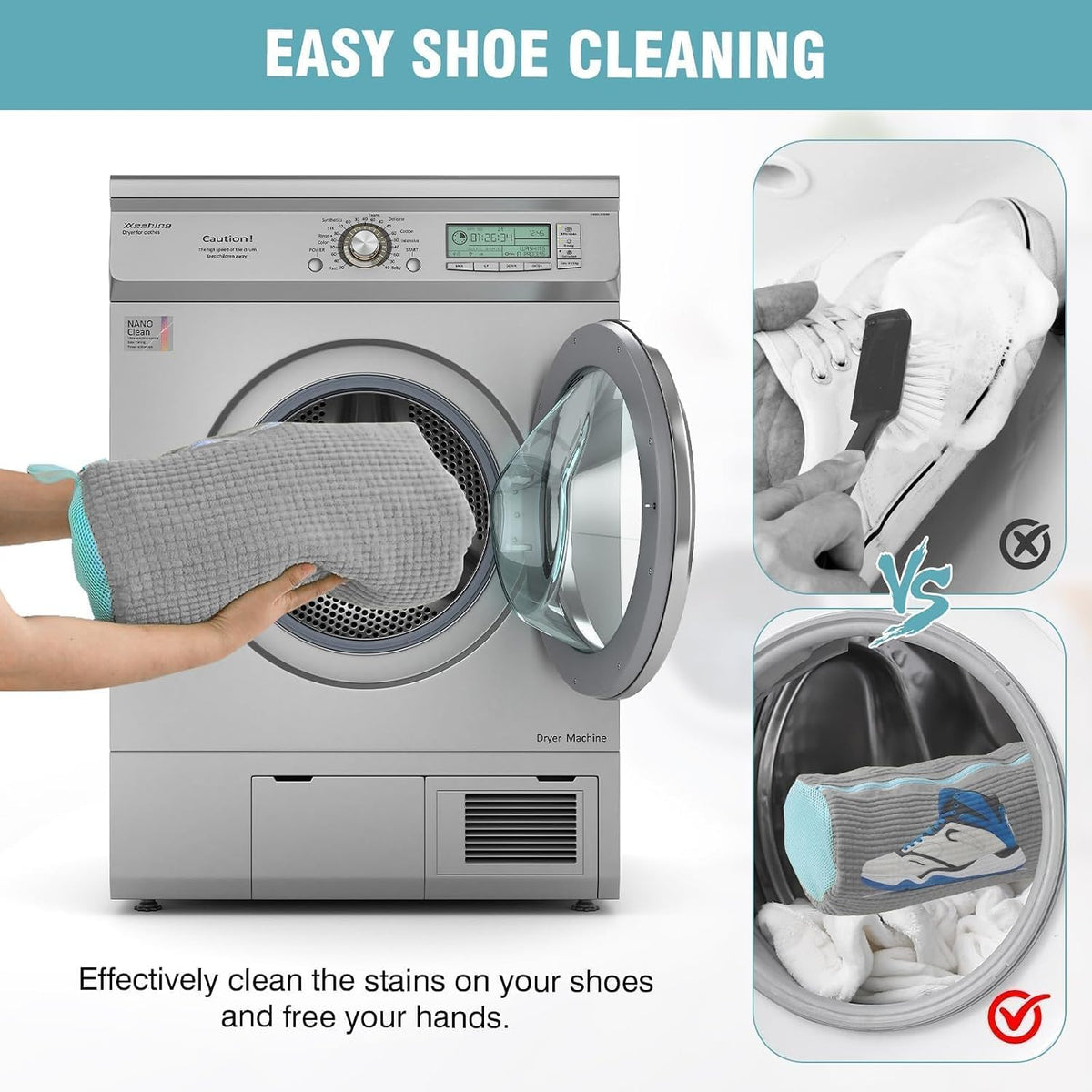 Shoe Washing Machine Bag, Shoe Laundry Bag for Washer and Dryer