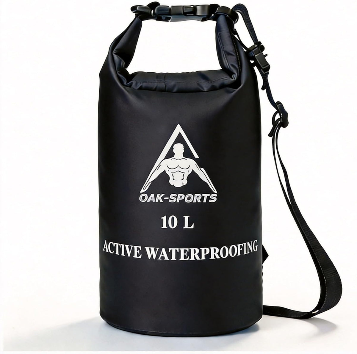 Oak-Sports Dry Bag Waterproof Backpack 5L/10L/20L/35L, Roll Top Lightweight Beach Bag (Classic Black, 10L)