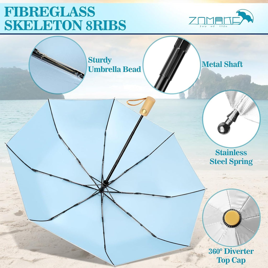 ZOMAKE UV Umbrella for Sun Protection Travel 43/46 Inch
