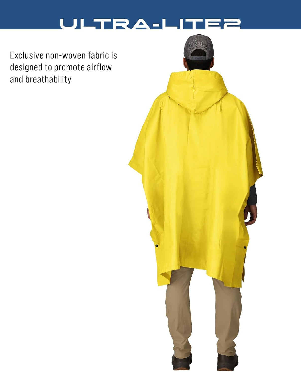 FROGG TOGGS Ultra-lite2 Waterproof Rain Poncho, Breathable and Reusable