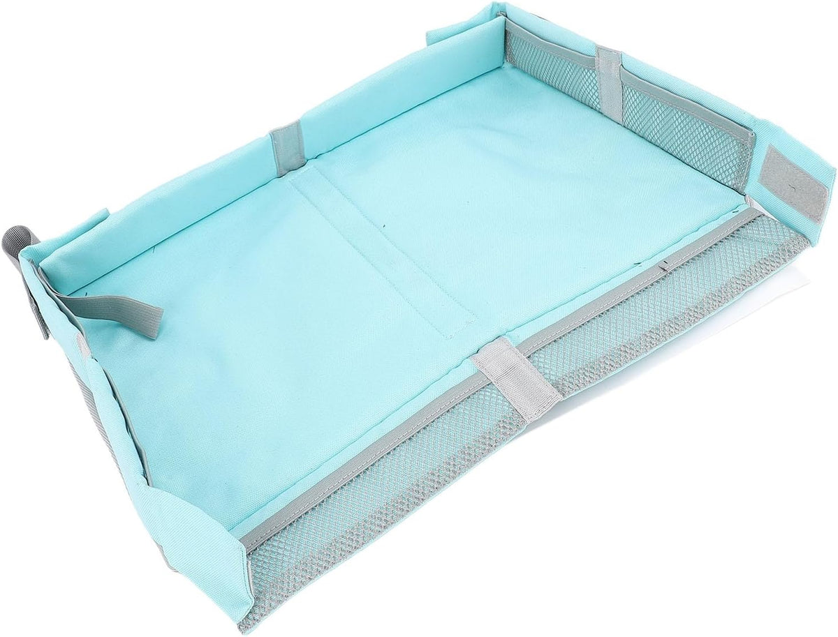 Travel Tray Cover, Foldable Polyester Organizer, 15.35 Inch (Green)
