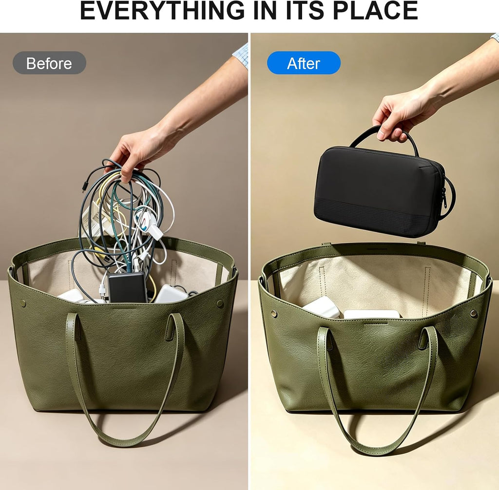 Electronics Organizer Travel Case, Cable Organizer Bags & Cases