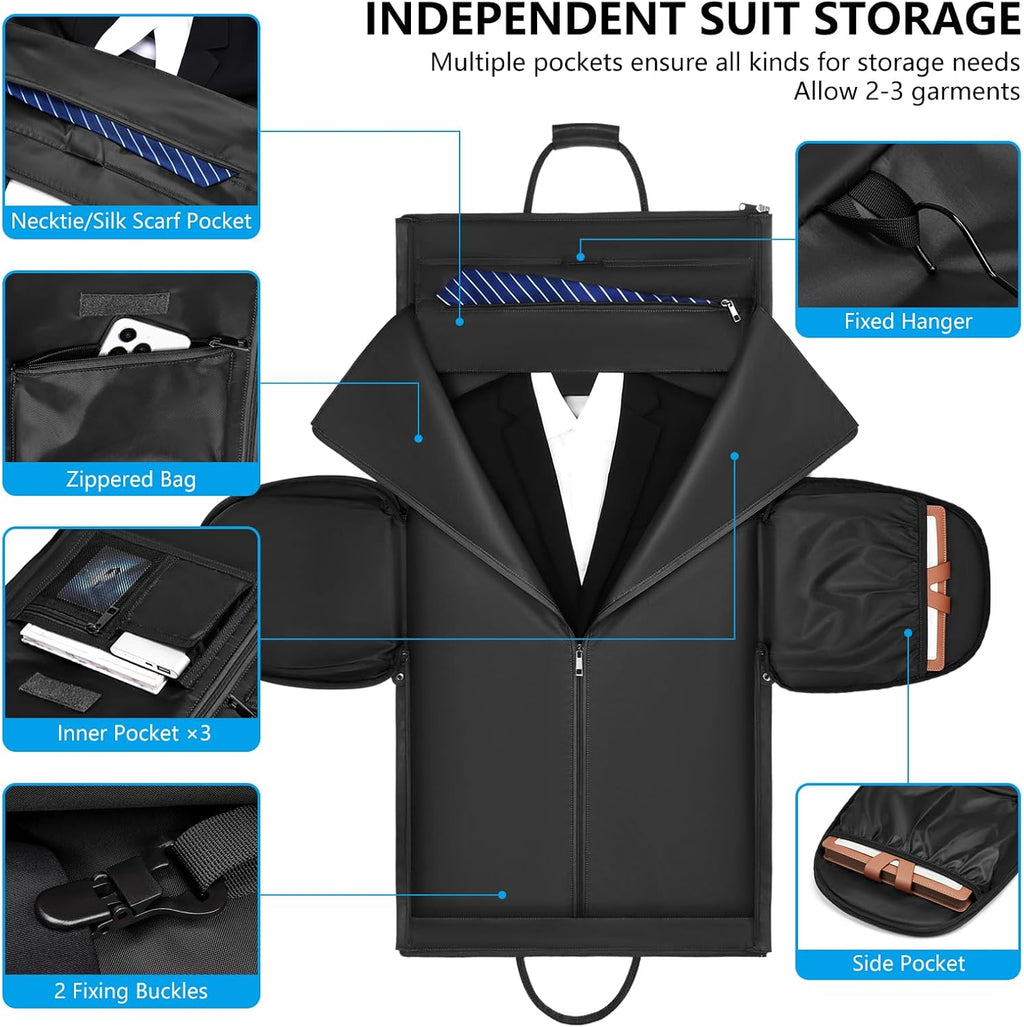 2 in 1 Carry on Convertible Garment Bags Duffel Suit Bag Travel