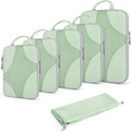 Bagsmart Compression Packing Cubes (Light Green, 6 Set)