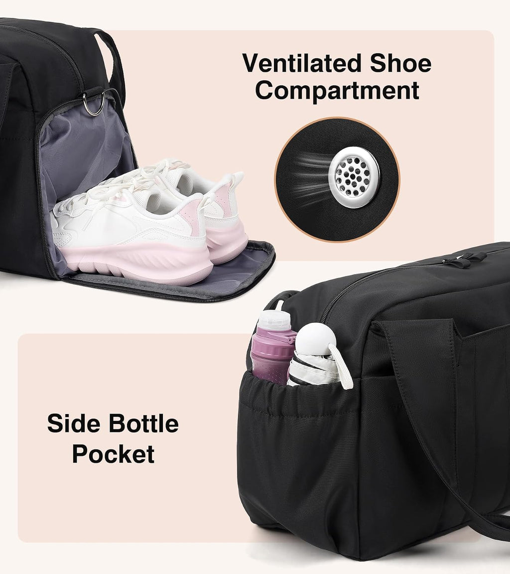 Marvolia Gym Bag for Women with Yoga Mat Holder