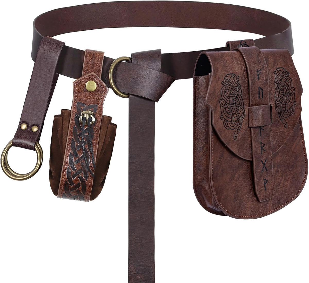 Brown Renaissance Viking Pirate Belt Pouch