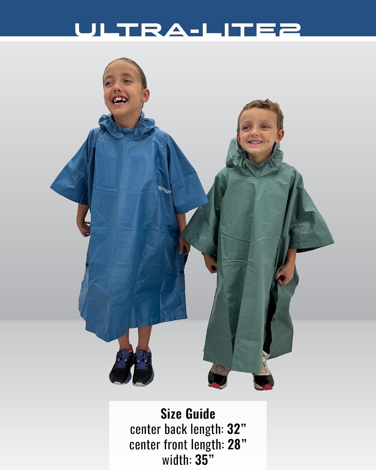 FROGG TOGGS Ultra-lite2 Waterproof Rain Poncho, Breathable and Reusable