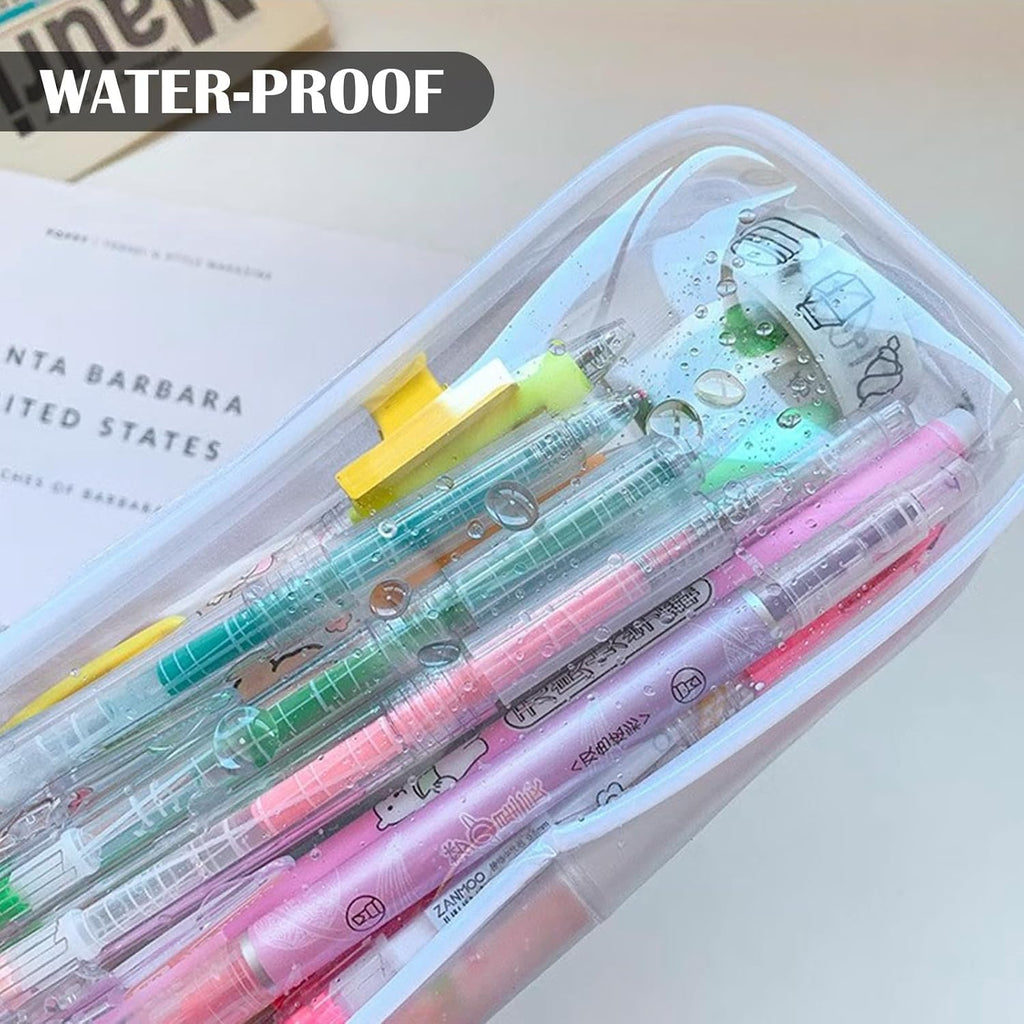 2pcs Small Clear Cases with Zipper, Makeup Brush Bag for Traveling