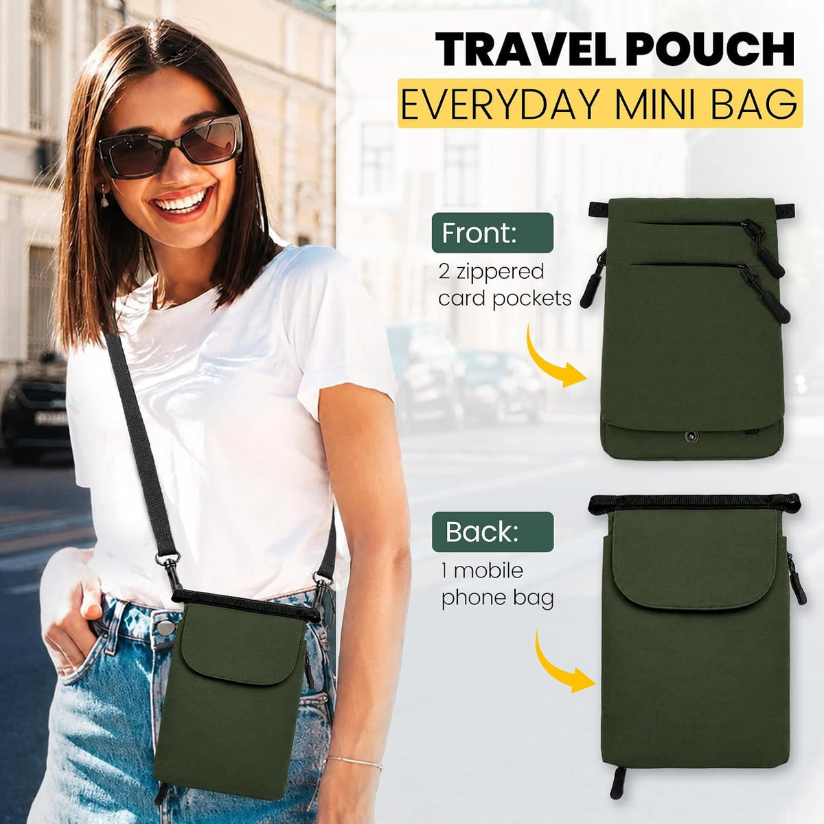 RFID Blocking Passport Holder for Travel Women Wallet Suit Single & Couples, Travel Essentials Neck Wallet with Adjustable Strap and Multi-Pocket Document Organizer Men for International Travelers