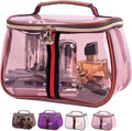 New Retro Vintage Vanity Bag, Clear Makeup Organizer with Handle