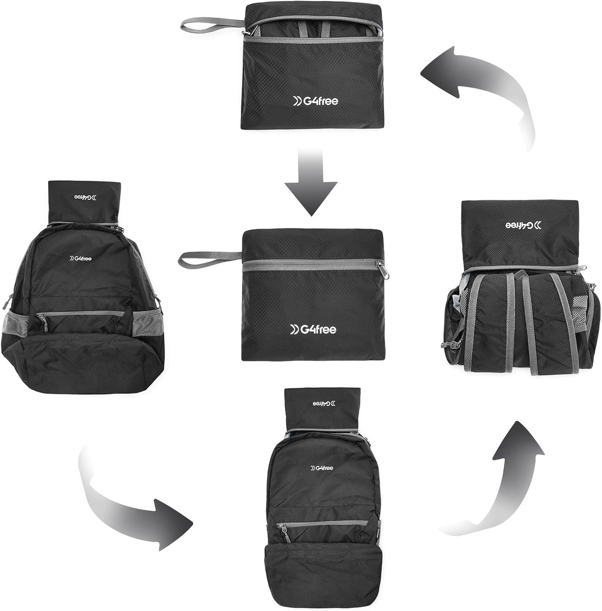 G4Free 30L Packable Travel Hiking Backpack for Men Women