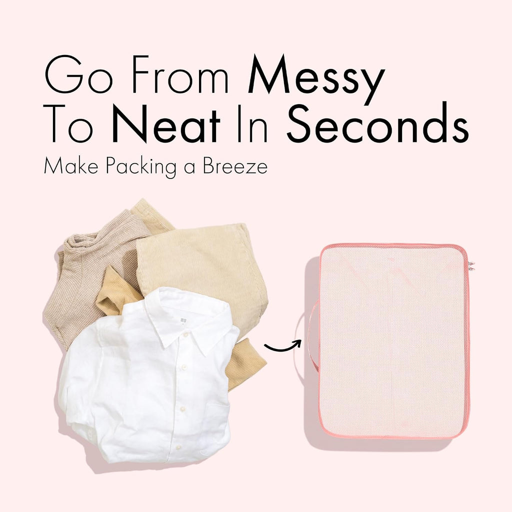 (Not Made In China) Packing Cubes For Travel, Suitcase Organizer Bags, Ultra Lightweight Nylon 8pc Set
