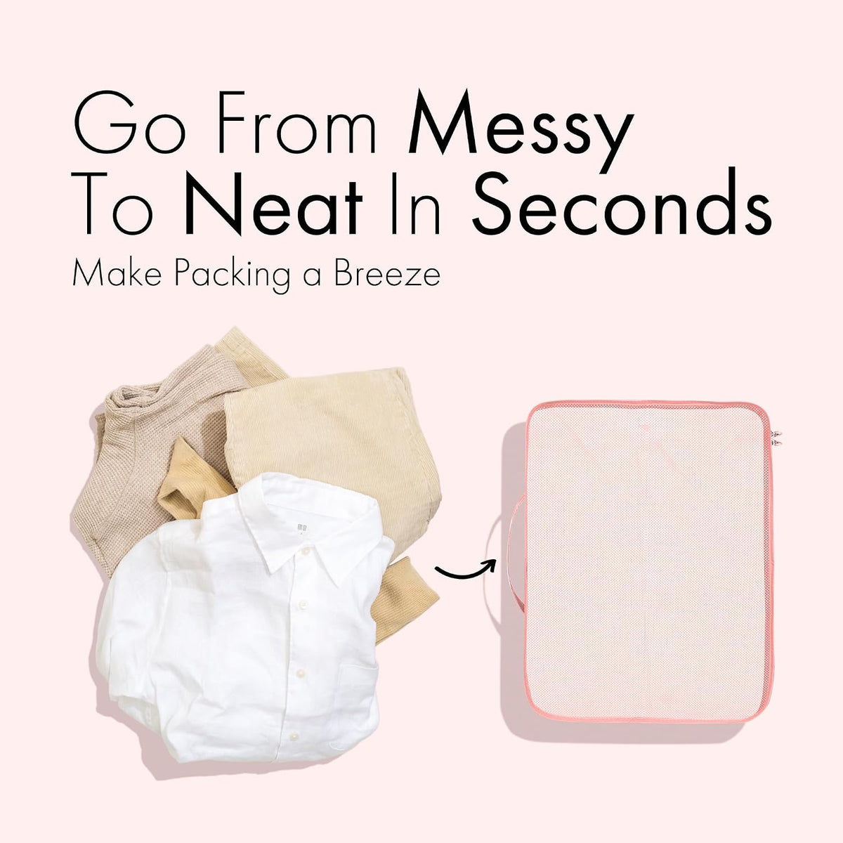 (Not Made In China) Packing Cubes For Travel, Suitcase Organizer Bags, Ultra Lightweight Nylon 8pc Set