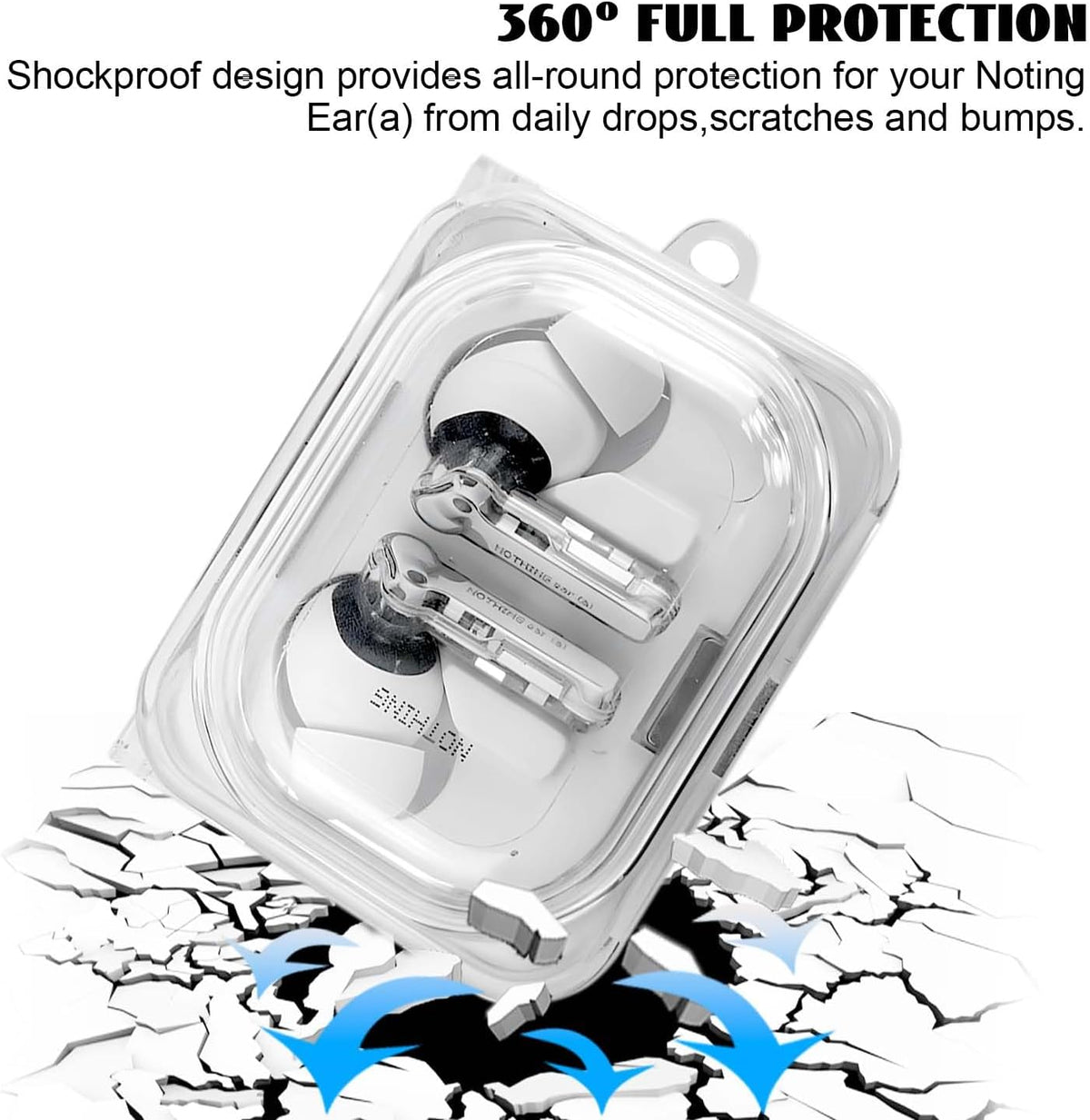 for Nothing Ear (a) Clear Case with Keychain