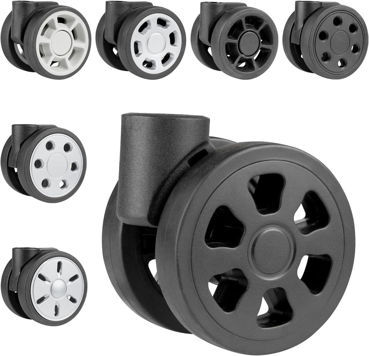 Wheels for Rimowa Trunk, 2 Pack Replacement Kit for Luggage(50mm-Black-Sector)