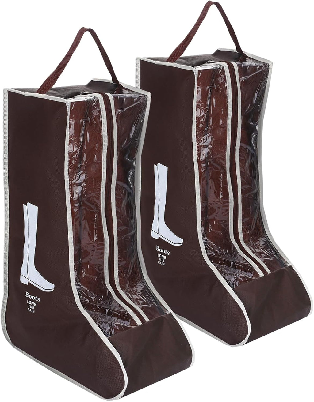 2 Pcs Clear Boot Storage Bag,Plastic Tall Boot Bag,Shoe Bags for Travel,Clear Shoe Bags for Tall Boot Storage,Boot Bags for Cowboy Boots,Waterproof & Dustproof Boot Bags for Travel,Boot Bag Equestrian