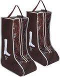 2 Pcs Clear Boot Storage Bag,Plastic Tall Boot Bag,Shoe Bags for Travel,Clear Shoe Bags for Tall Boot Storage,Boot Bags for Cowboy Boots,Waterproof & Dustproof Boot Bags for Travel,Boot Bag Equestrian
